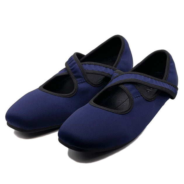 navy blue flat dress shoes X Ballet